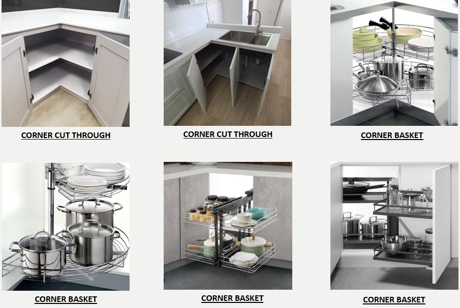 aluminium kitchen cabinet corner solutions 1